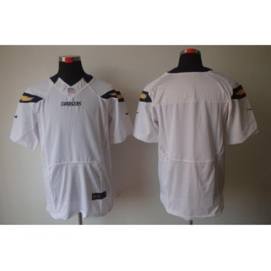 Nike San Diego Chargers Blank White Elite NFL Jersey