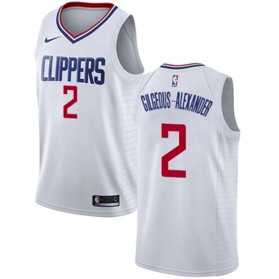 Youth Nike Los Angeles Clippers 2 Shai Gilgeous Alexander Swingman White NBA Jersey Association Edition