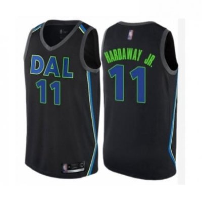 Youth Dallas Mavericks 11 Tim Hardaway Jr Swingman Black Basketball Jersey City Edition