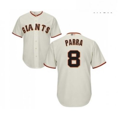 Mens San Francisco Giants 8 Gerardo Parra Replica Cream Home Cool Base Baseball Jersey