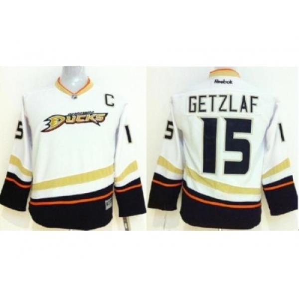 Anaheim Ducks 15 Ryan Getzlaf White NHL Hockey Jersey