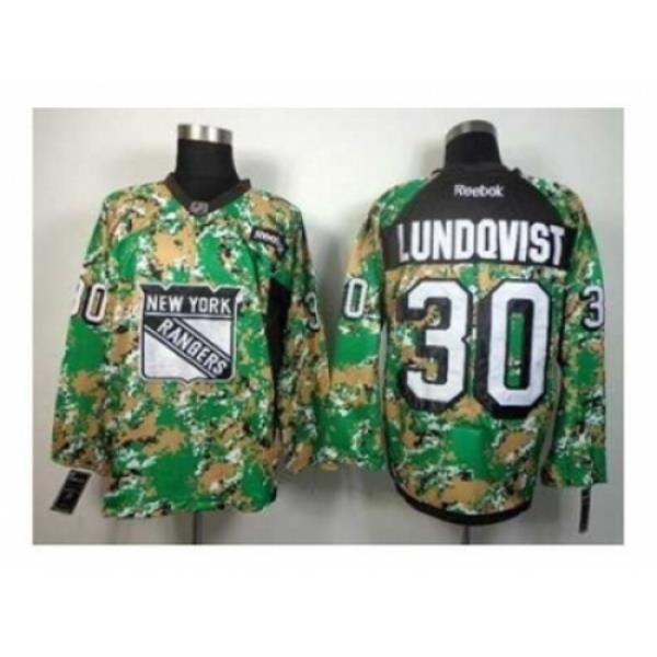 NHL Jerseys New York Rangers #30 Lundovist camo