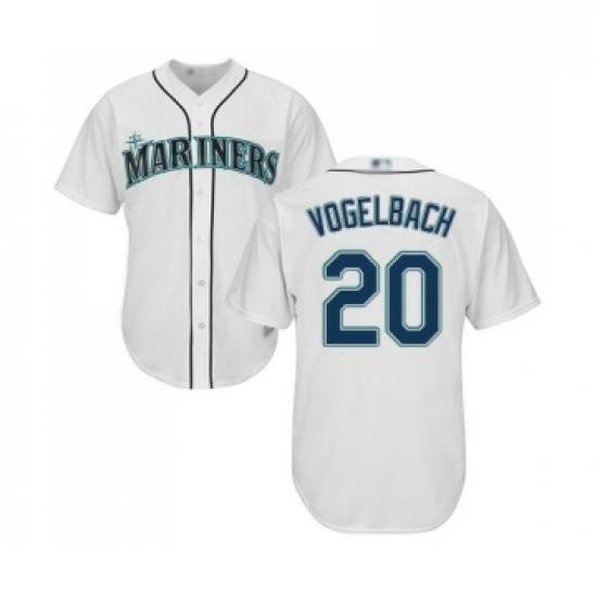 Youth Seattle Mariners 20 Dan Vogelbach Replica White Home Cool Base Baseball Jersey