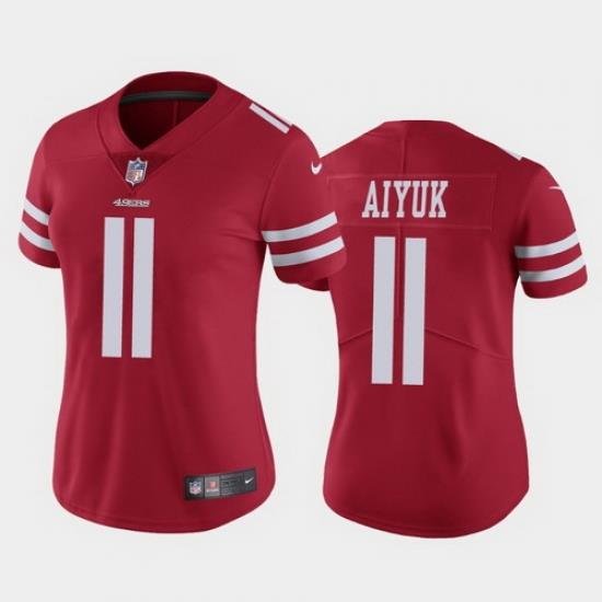 women brandon aiyuk san francisco 49ers scarlet vapor limited jersey