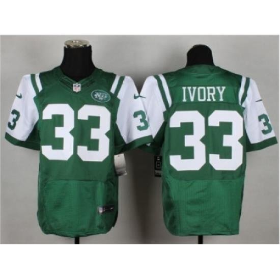 Nike new york jets 33 Chris Ivory Green Elite NFL Jersey