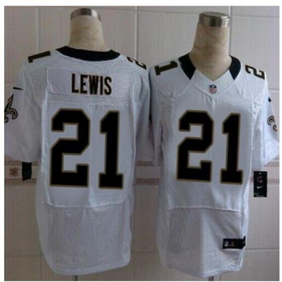 NeW NeW Orleans Saints #21 Keenan LeWis White Men Stitched NFL Elite Jersey