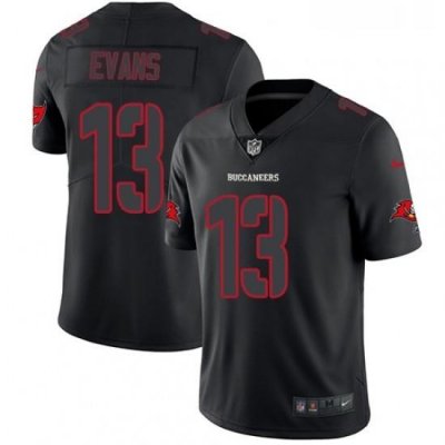 Mens Nike Tampa Bay Buccaneers 13 Mike Evans Limited Black Rush Impact NFL Jersey