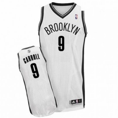 Mens Adidas Brooklyn Nets 9 DeMarre Carroll Authentic White Home NBA Jersey