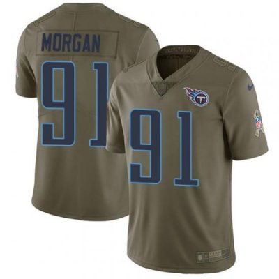 Nike Titans #91 Derrick Morgan Olive Mens Stitched NFL Limited 2017 Salute to Service Jersey