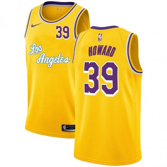 Lakers 39 Dwight Howard Yellow 2020 2021 New City Edition Nike Swingman Jersey