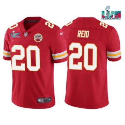 Men Women Youth Toddler Kansas City Chiefs 20 Justin Reid Red Super Bowl LVII Patch Vapor Untouchable Limited Stitched Jersey