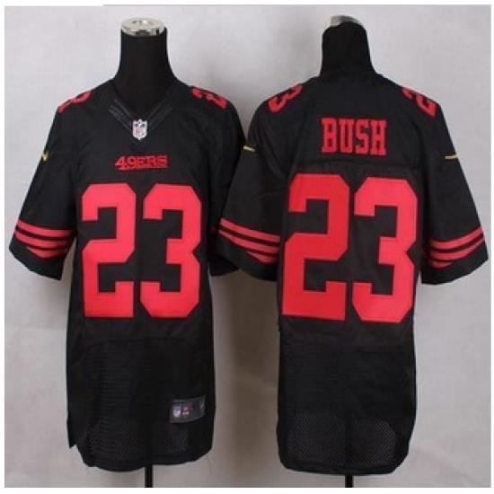 New San Francisco 49ers #23 Reggie Bush Black Alternate Men Stitched NFL Elite Jersey