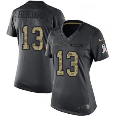 Womens Nike Buffalo Bills 13 Kelvin Benjamin Limited Black 2016 Salute to Service NFL Jersey