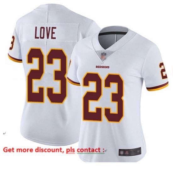 Redskins 23 Bryce Love White Women Stitched Football Vapor Untouchable Limited Jersey