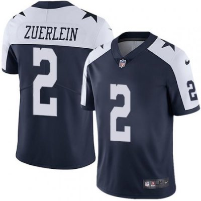 Nike Dallas Cowboys 2 Greg Zuerlein Navy Blue Thanksgiving Men Stitched NFL Vapor Untouchable Limited Throwback Jersey