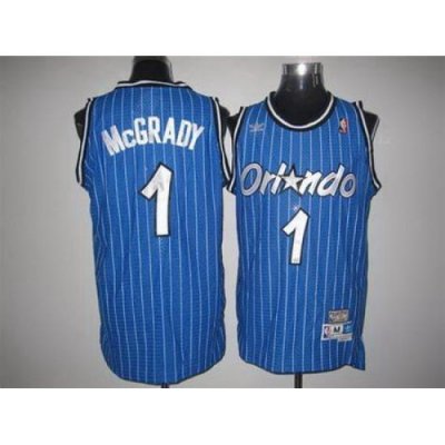 Nike NBA Orlando Magic 1 Tracy McGrady Blue Throwback Swingman Jersey