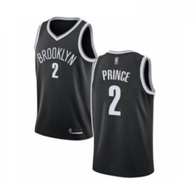 Youth Brooklyn Nets 2 Taurean Prince Swingman Black Basketball Jersey Icon Edition