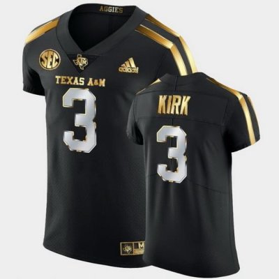 Men Texas A&M Aggies Christian Kirk Golden Edition Black Authentic Jersey