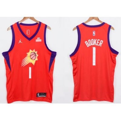 Men Phoenix Suns Devin Booker 1 Orange 2021 2022 City Edition Nike Stitched Jersey