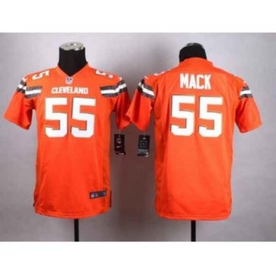 nike youth nfl jerseys cleveland browns 55 mack orange[nike][new style]