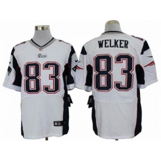 Nike New England Patriots 83 Wes Welker white Elite NFL Jersey