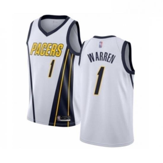 Youth Indiana Pacers 1 TJ Warren White Swingman Jersey Earned Edition