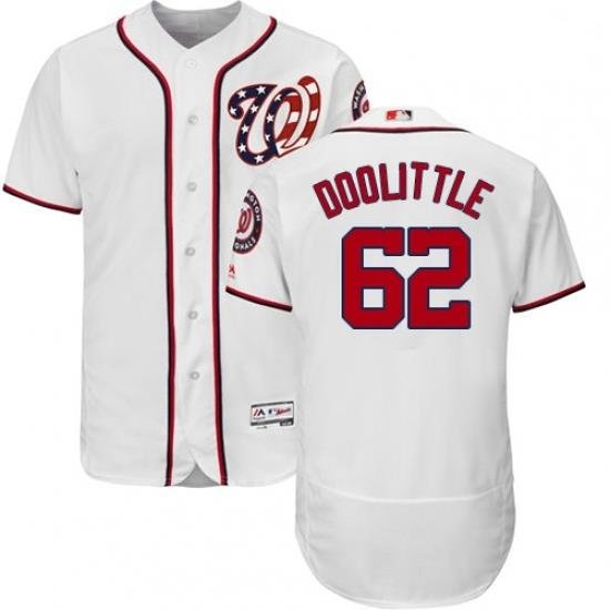 Mens Majestic Washington Nationals 62 Sean Doolittle White Flexbase Authentic Collection MLB Jersey