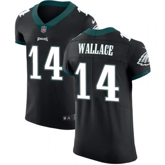 Nike Eagles #14 Mike Wallace Black Alternate Mens Stitched NFL Vapor Untouchable Elite Jersey