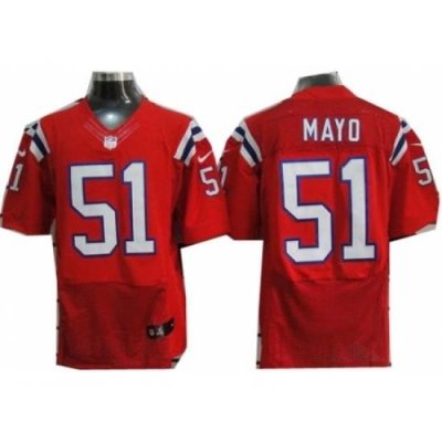 Nike NeW England Patriots 51 Jerod Mayo Red Elite NFL Jersey