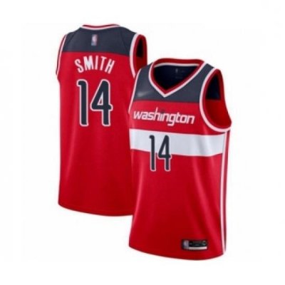 Men Washington Wizards Ish Smith Authentic Red Basketball Jersey Icon Edition