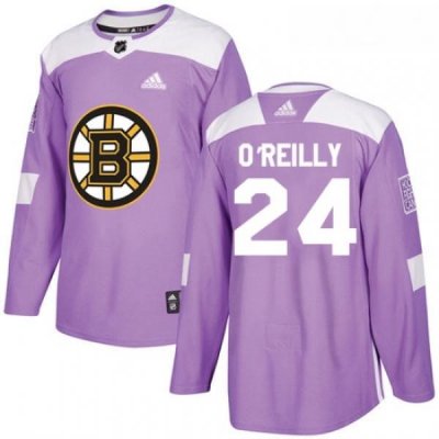 Youth Adidas Boston Bruins 24 Terry OReilly Authentic Purple Fights Cancer Practice NHL Jersey