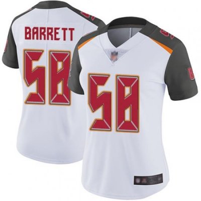 Women Buccaneers 58 Shaquil Barrett White Stitched Football Vapor Untouchable Limited Jersey