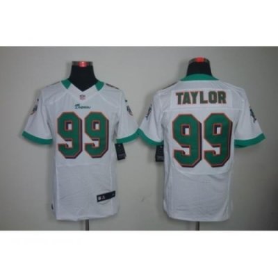 Nike Miami Dolphins 99 Jason Taylor White Elite NFL Jersey