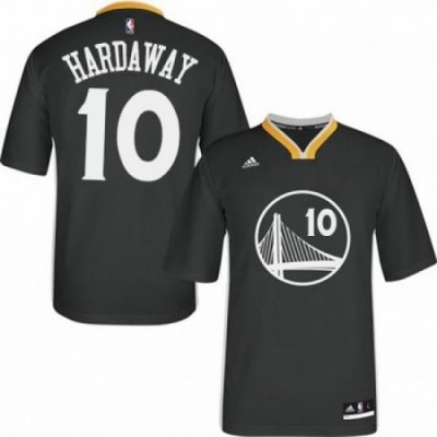 Mens Adidas Golden State Warriors 10 Tim Hardaway Authentic Black Alternate NBA Jersey