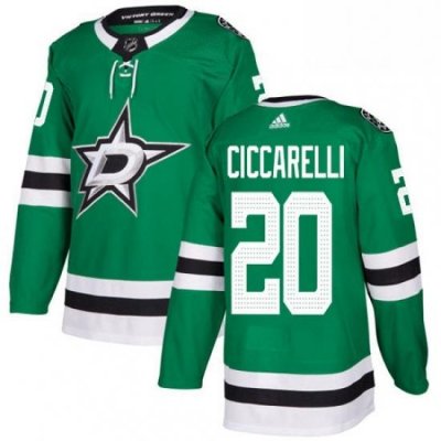 Mens Adidas Dallas Stars 20 Dino Ciccarelli Authentic Green Home NHL Jersey