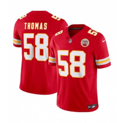 Men  Kansas City Chiefs 58 Derrick Thomas Red 2024 F U S E Vapor Untouchable Limited Stitched Football Jersey