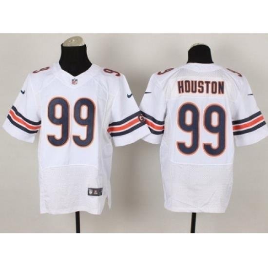 Nike Chicago Bears 99 Lamarr Houston White Elite NFL Jersey