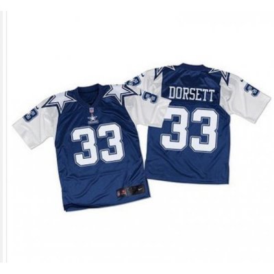 Nike Cowboys #33 Tony Dorsett Navy BlueWhite Throwback Mens Stitched NFL Elite Jersey