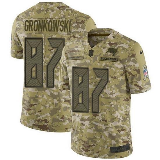 Nike Buccaneers 87 Rob Gronkowski Camo Men Stitched NFL Limited 2018 Salute To Service Jersey