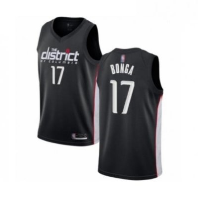 Mens Washington Wizards 17 Isaac Bonga Authentic Black Basketball Jersey City Edition