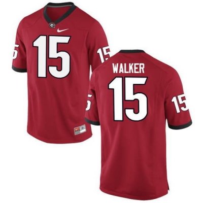 Men Georgia Bulldogs #15 DAndre Walker College Football Jerseys-Red