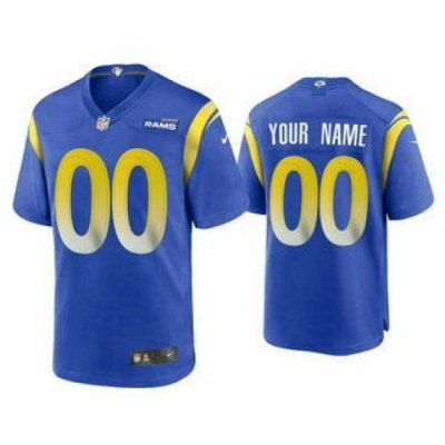 Men Women youth Los Angeles Rams Customized Royal NFL Stitched Limited Jersey