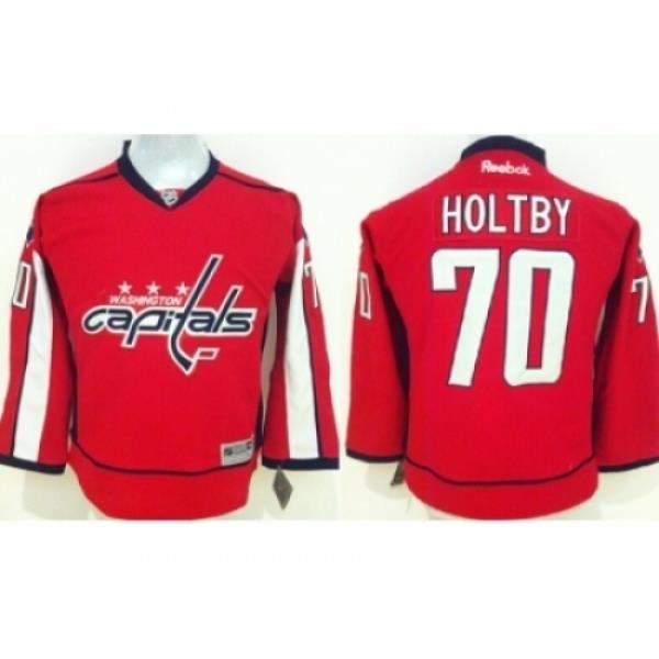 Youth NHL Washington Capitals #70 Braden Holtby Stitched Red jerseys