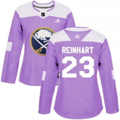 Womens Adidas Buffalo Sabres 23 Sam Reinhart Authentic Purple Fights Cancer Practice NHL Jersey