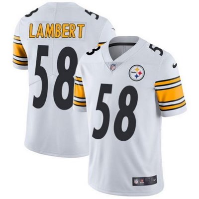 Youth Pittsburgh Steelers 58 Jack Lambert White Vapor Untouchable Limited Stitched Jersey