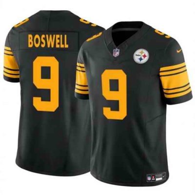 Men Pittsburgh Steelers 9 Chris Boswell Black 2024 F U S E  Color Rush Limited Stitched Jersey