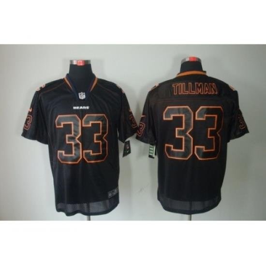 Nike Chicago Bears 33 Charles Tillman Black Lights Out Elite NFL Jersey