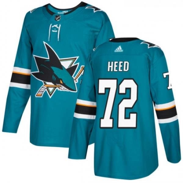 Youth Adidas San Jose Sharks 72 Tim Heed Authentic Teal Green Home NHL Jersey