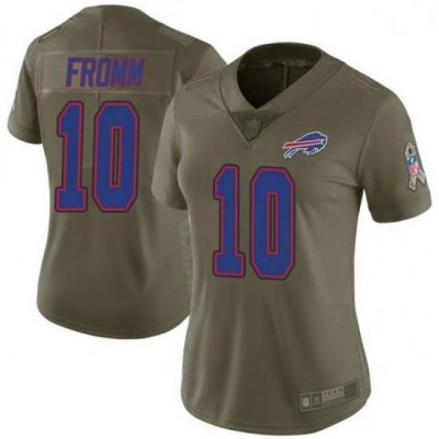 Women Buffalo Bills 10 Jake Fromm Green Limited 2017 Salute to Service Jersey