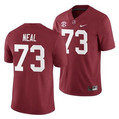 Alabama Crimson Tide Evan Neal Crimson 2019 Home Game Jersey NCAA Football